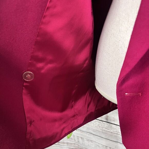 Vintage Jones New York Blazer Jacket size 14 Hot Pink Wool Y2K 80's 90's Career - Picture 13 of 16